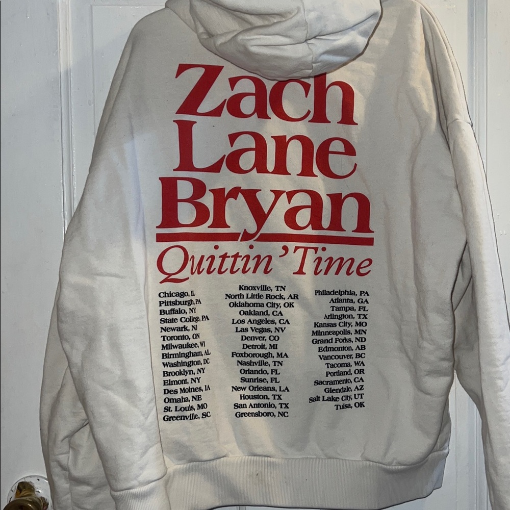 Zach Bryan Quittin Time Tour Hoodie - Picture 4 of 4